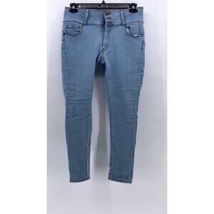 L'SQUARE Women's Light Blue Denim Skinny-Leg Jeans SZ 15